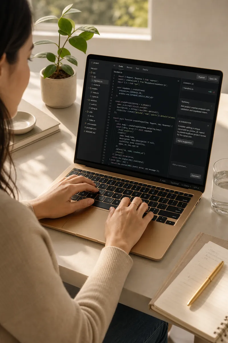 A focused engineering workspace